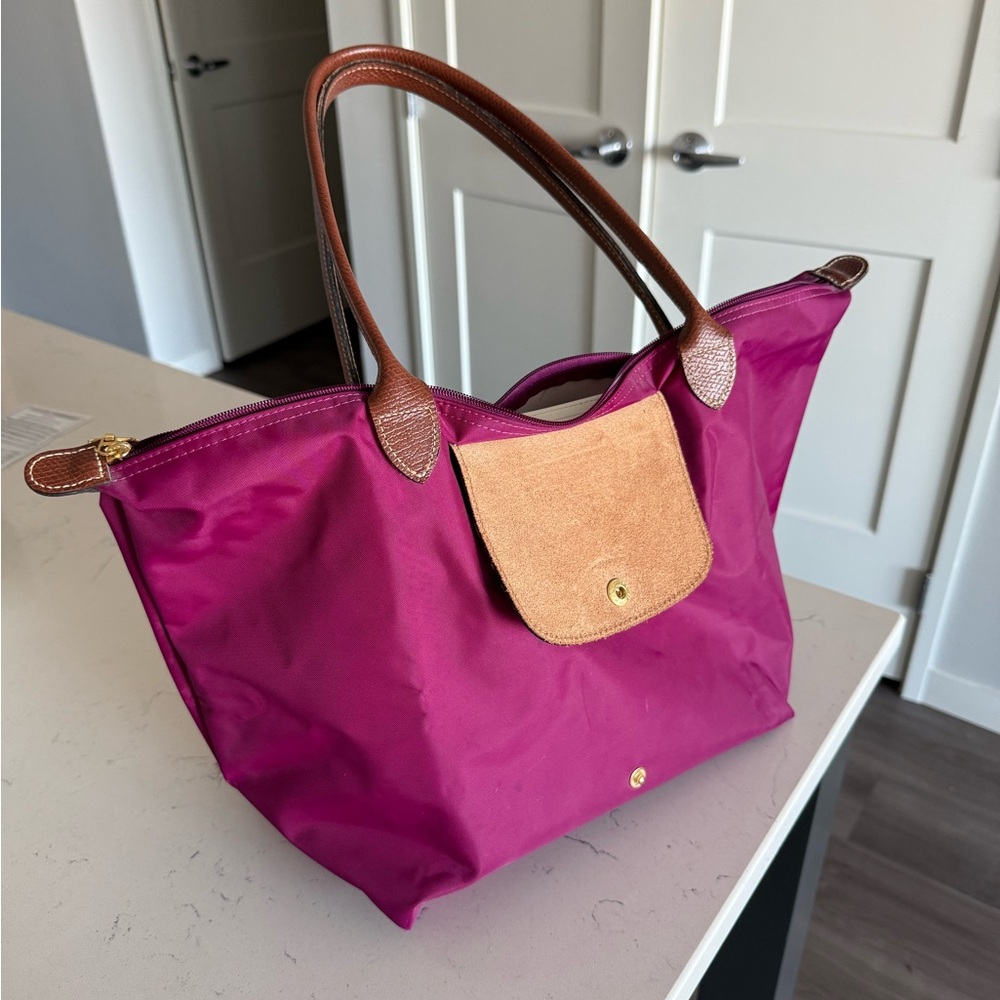 LONGCHAMP Large Magenta Tote Bag
